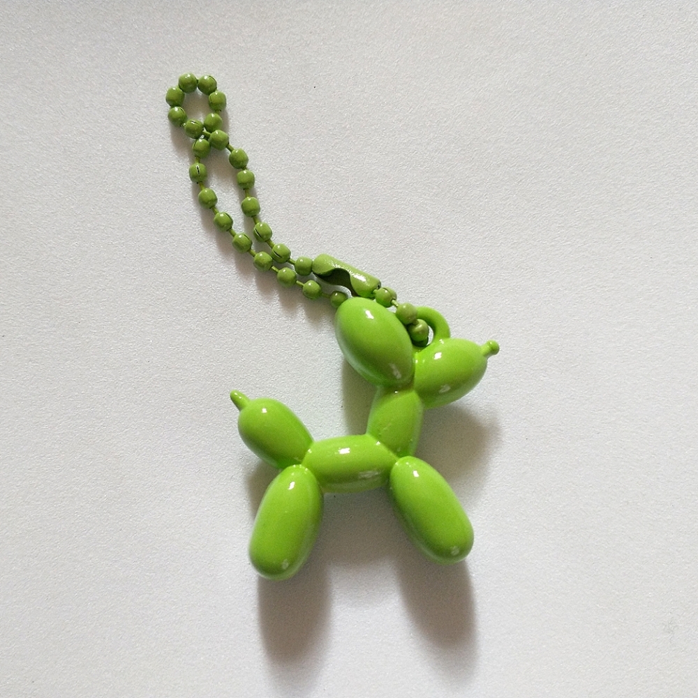 FREE ADD-ON WITH PURCHASE Light Green Balloon Dog Keychain NEW